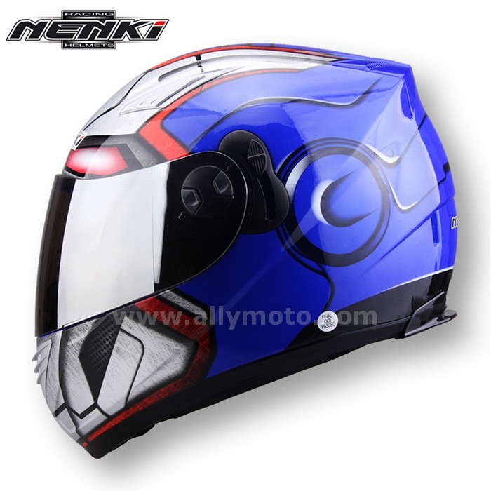129 Full Face Helmet Street Touring Motorbike Riding Racing Dual Visor Sun Shield Lens@3